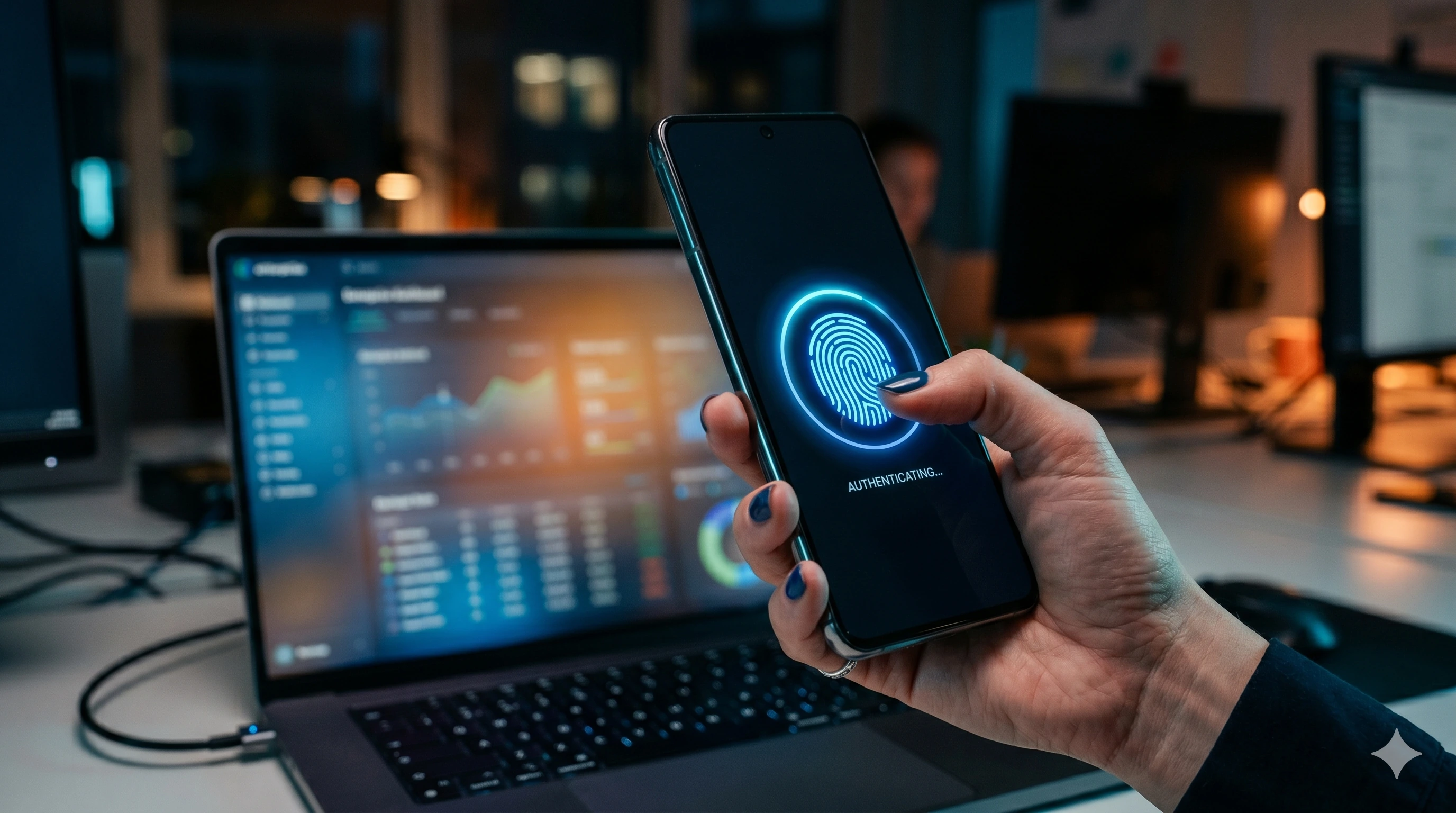 Biometric authentication on smartphone